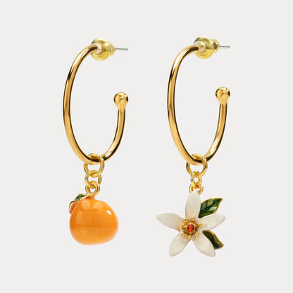 Orange Hoop Earrings