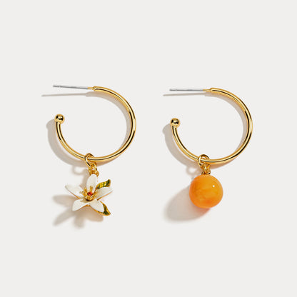 Orange Hoop Earrings