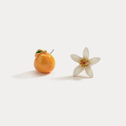 Orange Stud Earrings