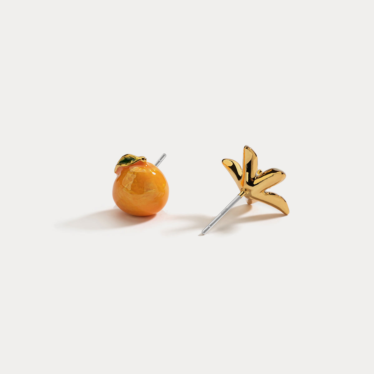 Orange Stud Earrings