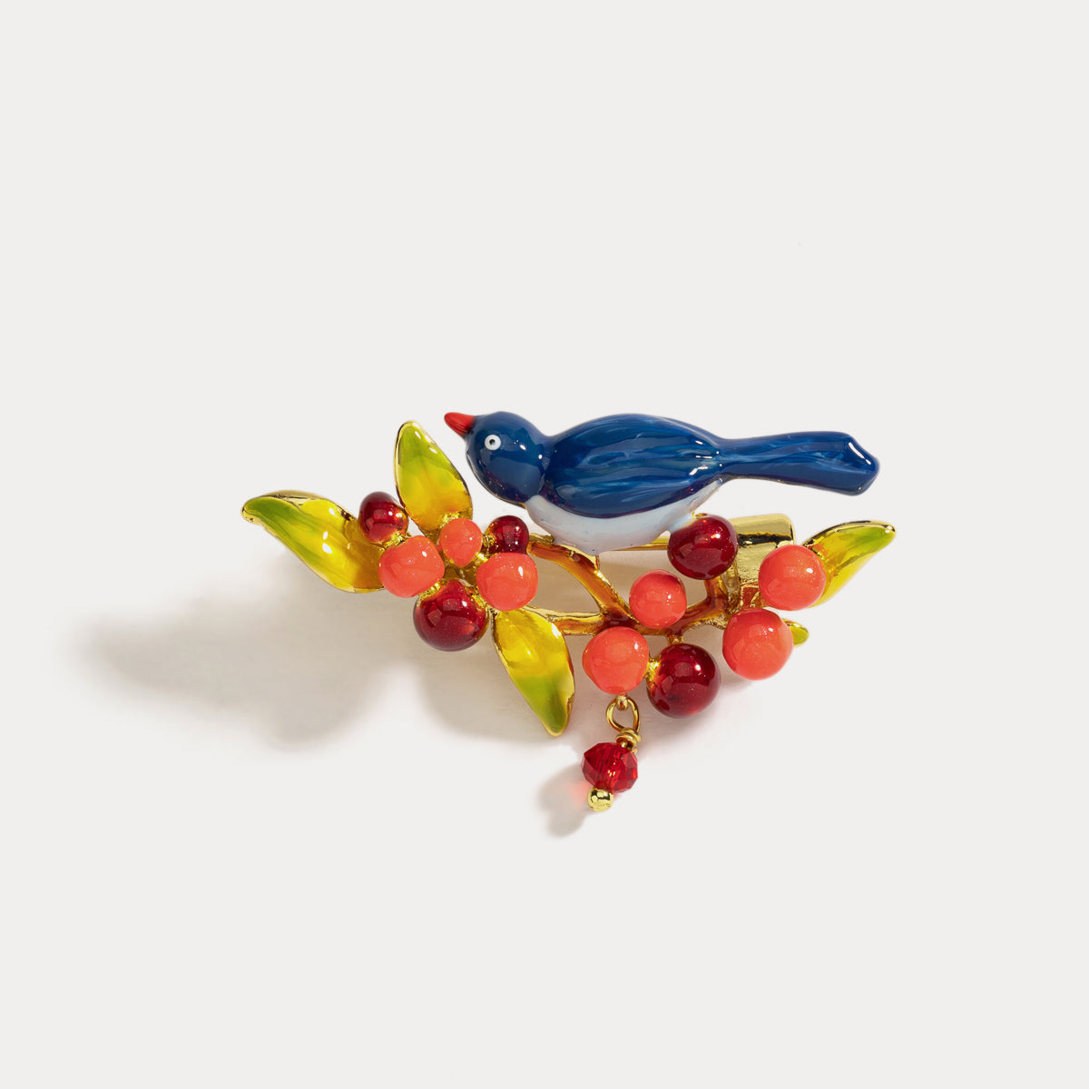 Magpie Berry Brooch