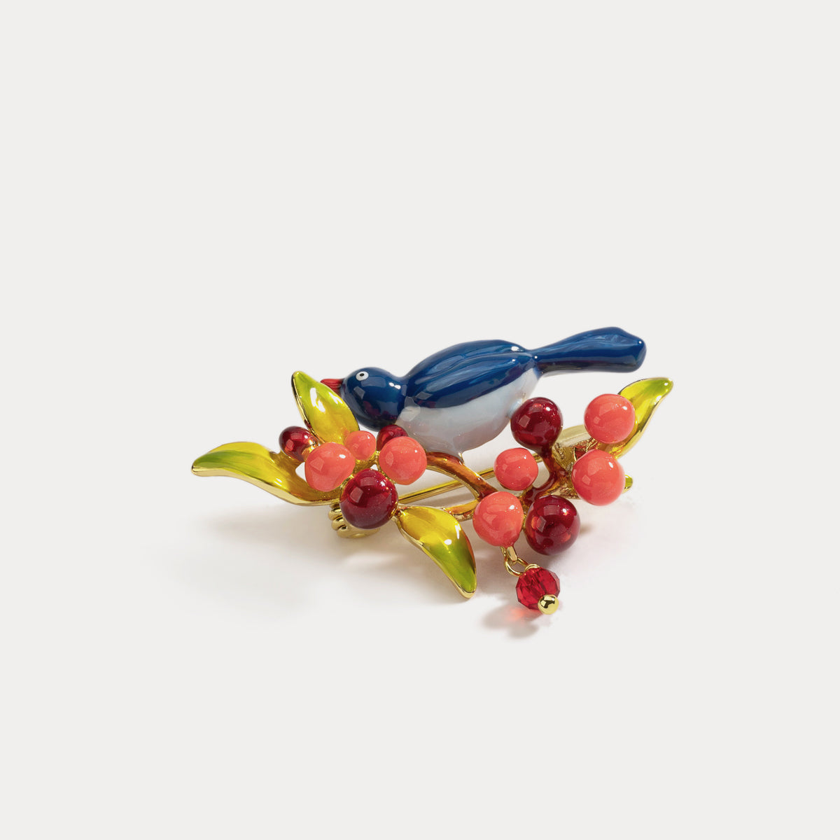 Magpie Berry Brooch