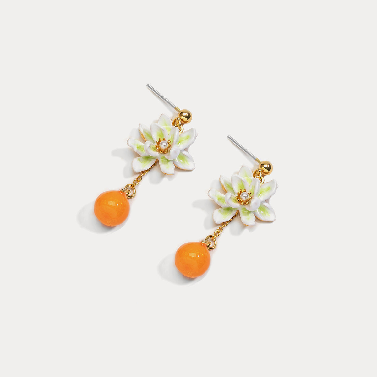 Orange Tassel Earrings