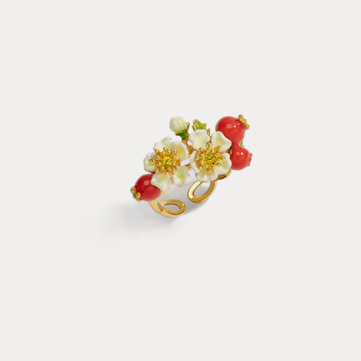 Cranberry Flowers Ring