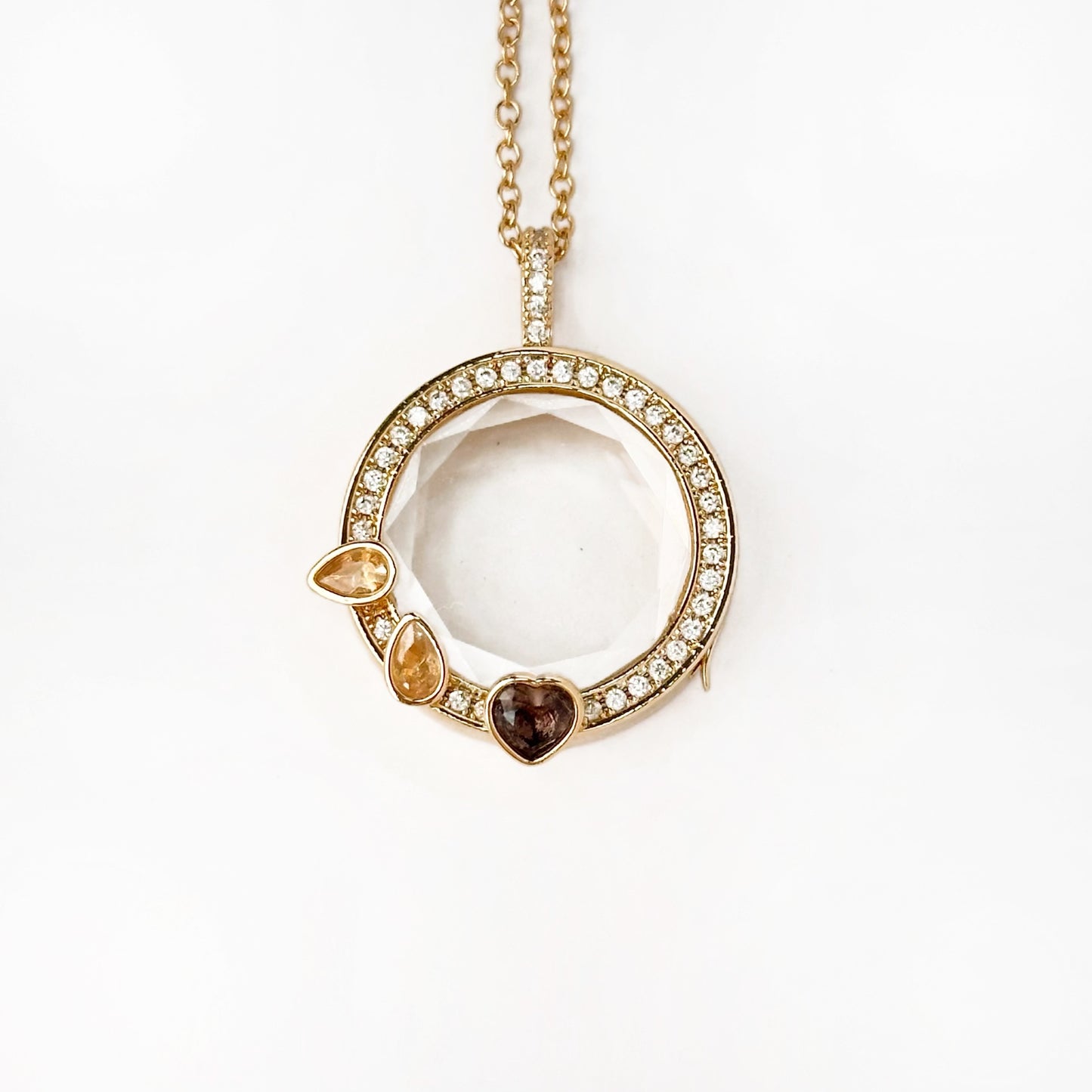 Personalized Heartstone Charm Box Necklace