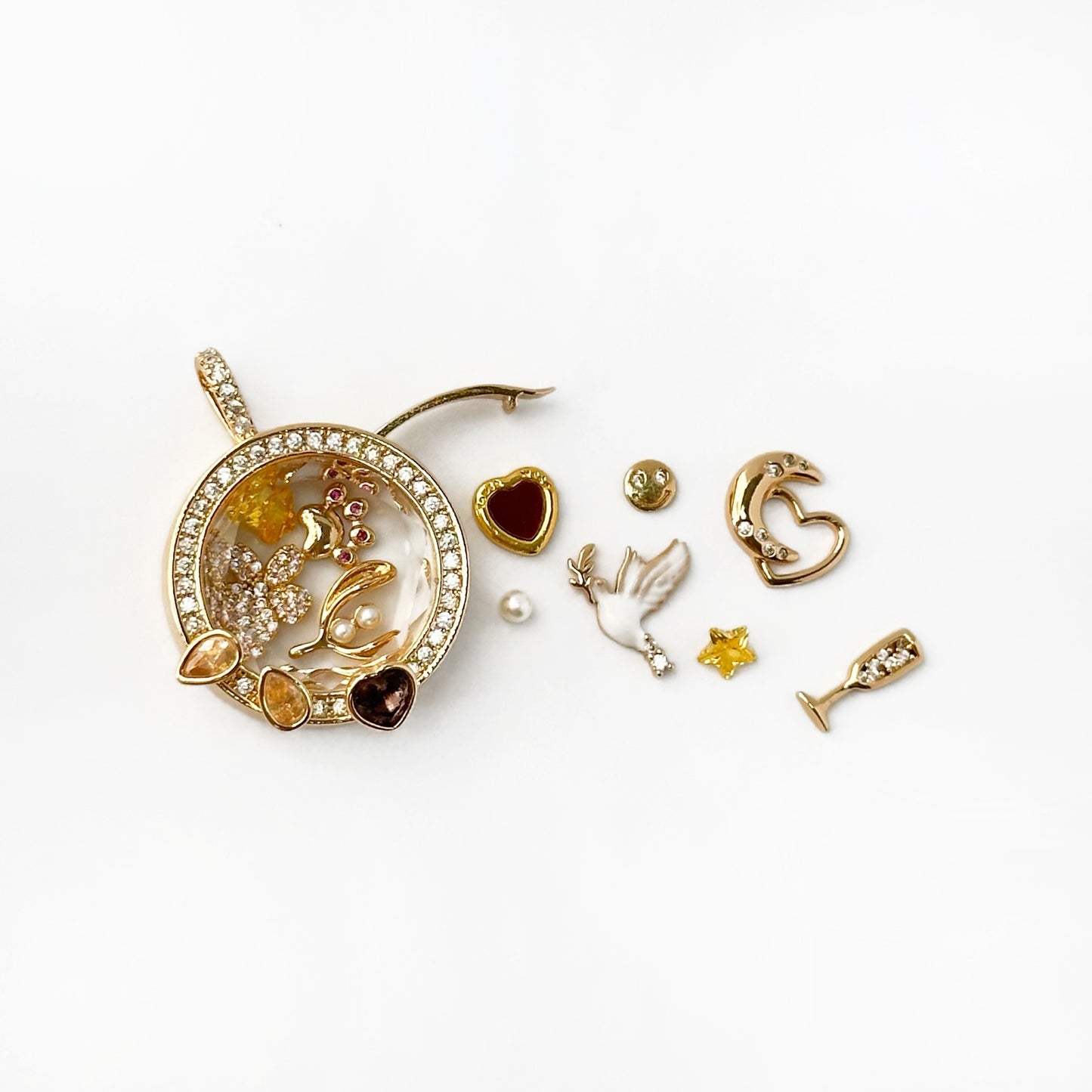 Personalized Heartstone Charm Box Necklace