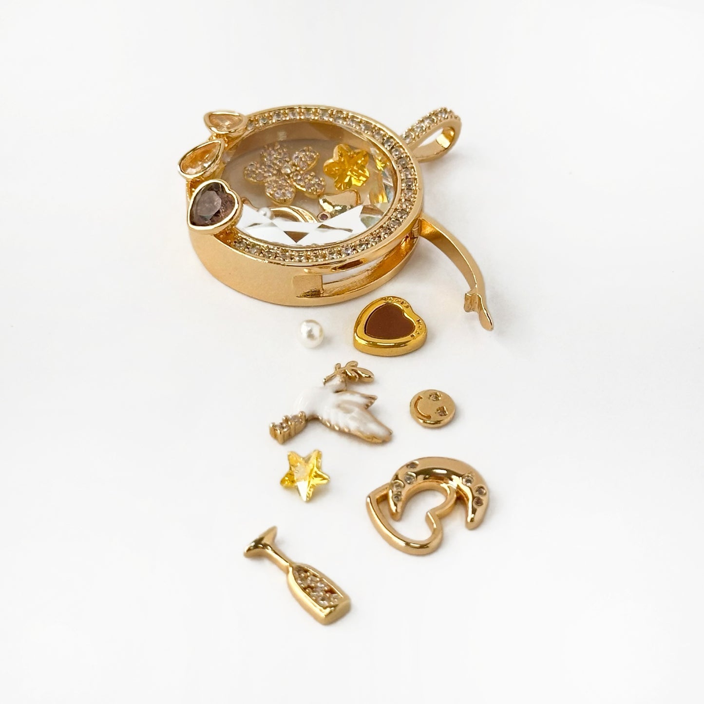 Personalized Heartstone Charm Box Necklace