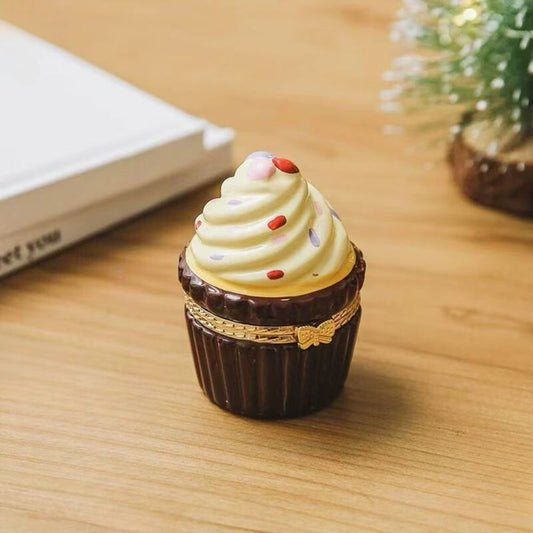 Yellow Cupcake Trinket Box