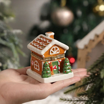 Gingerbread House Christmas Trinket Box