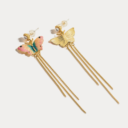 Fairy Butterfly Tassel Earrings