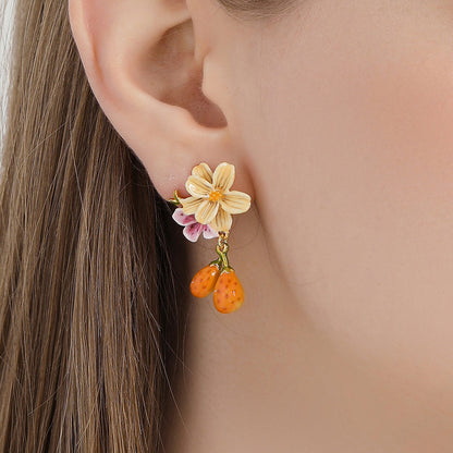 Sweet Pear Flower Earrings