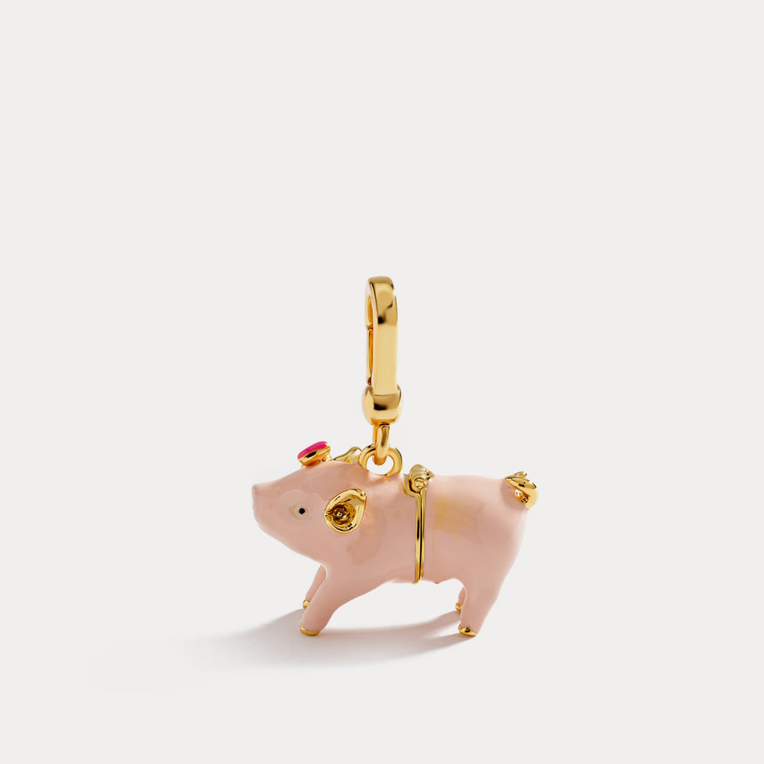 Pink Pig Locket Pendant