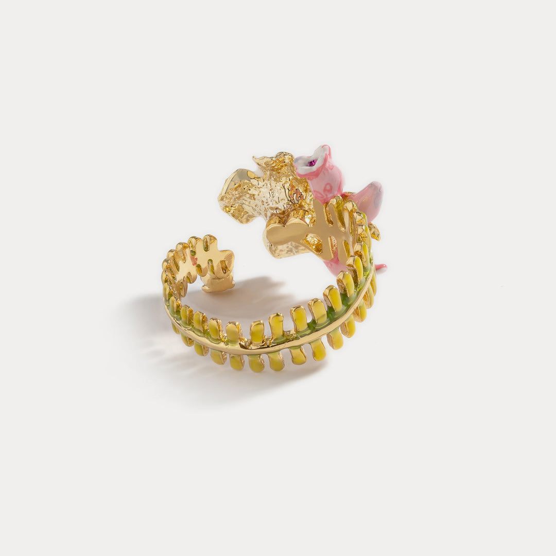 Raspberry & Lily of the Valley Ring