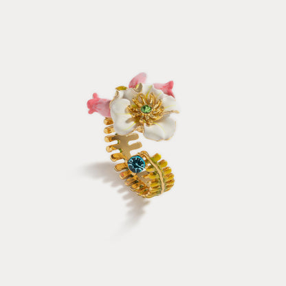 Raspberry & Lily of the Valley Ring