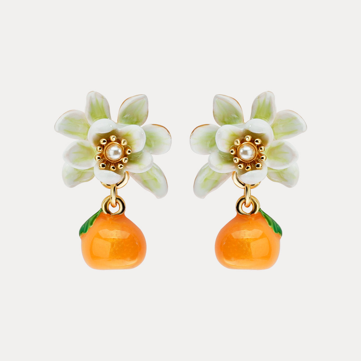 Orange Drop Earrings