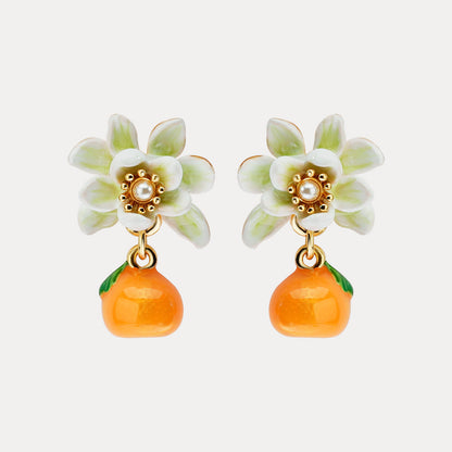 Orange Drop Earrings