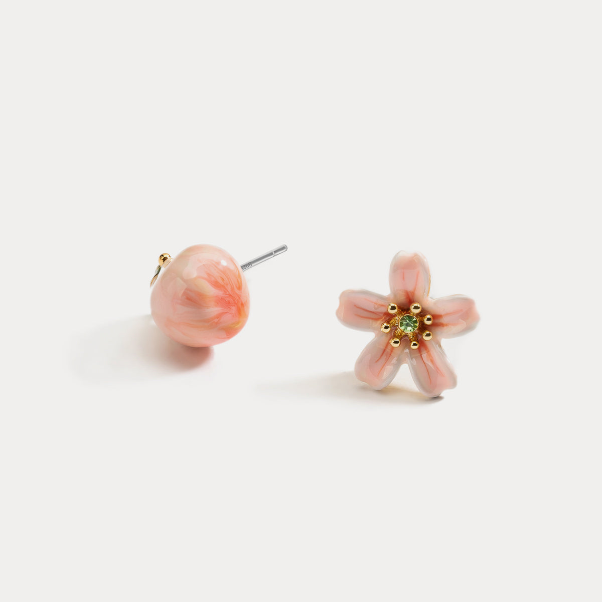 Peach Stud Earrings