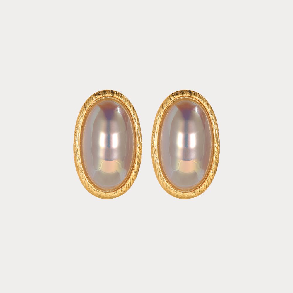 Vintage Iridescent Glow Stud Earrings