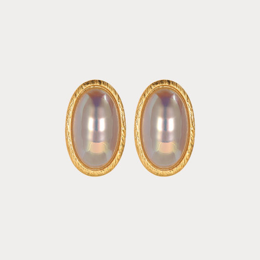 Vintage Iridescent Glow Stud Earrings