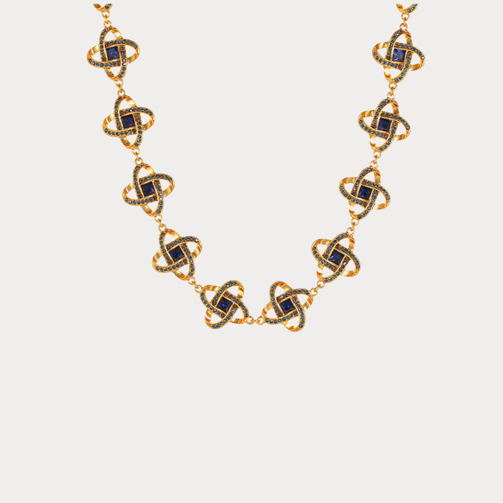 Vintage Midnight Knot Necklace