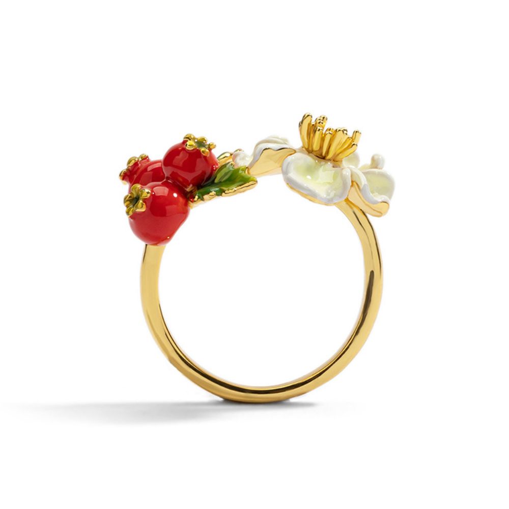 Cranberry Flowers Ring