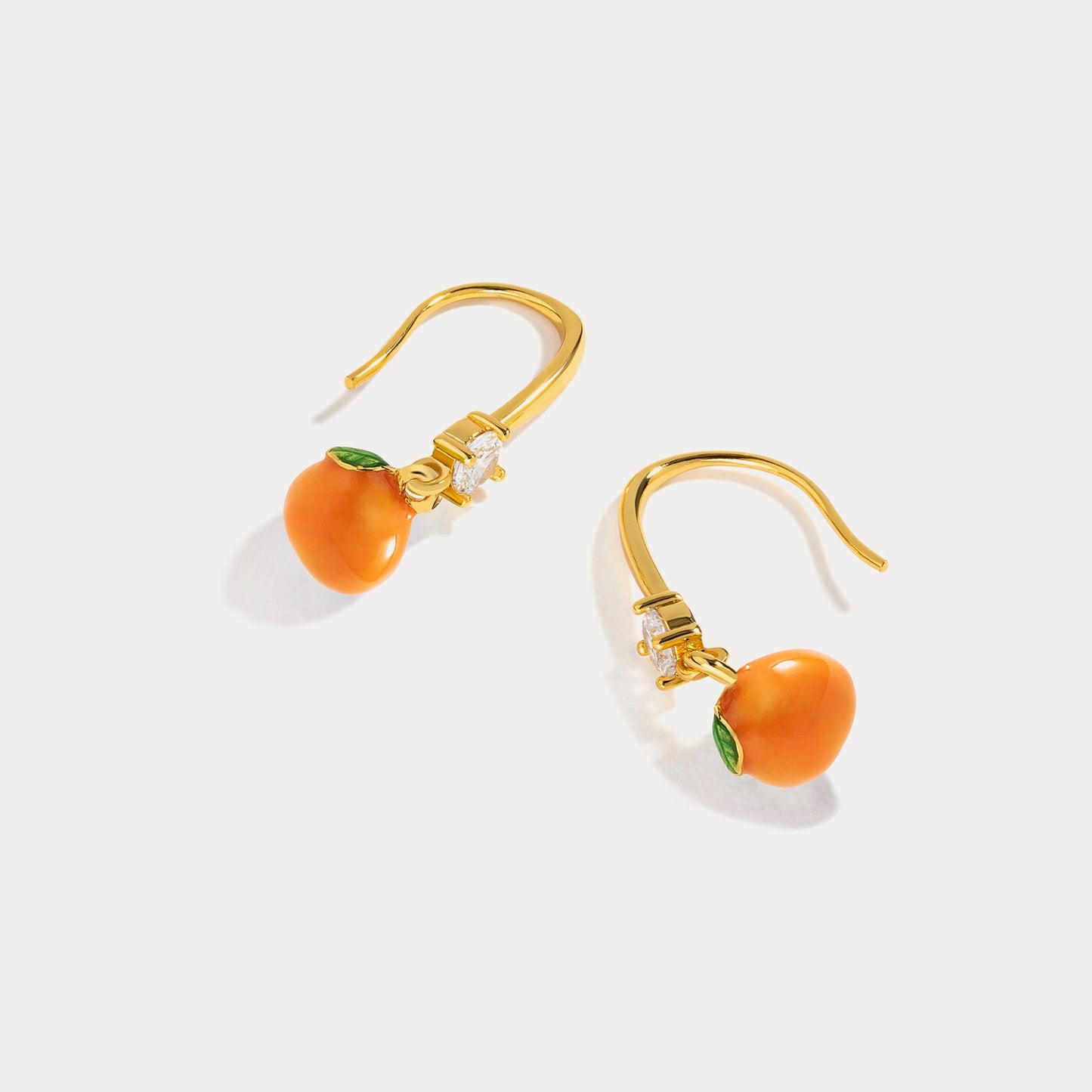 Orange Hook Earrings