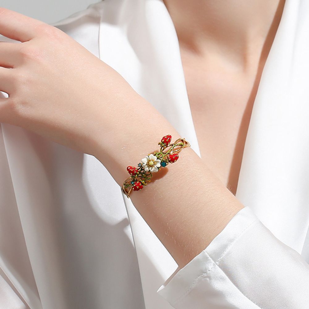 Strawberry Cuff Bracelet