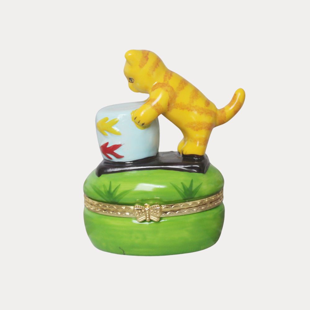 Playful Cat Trinket Box