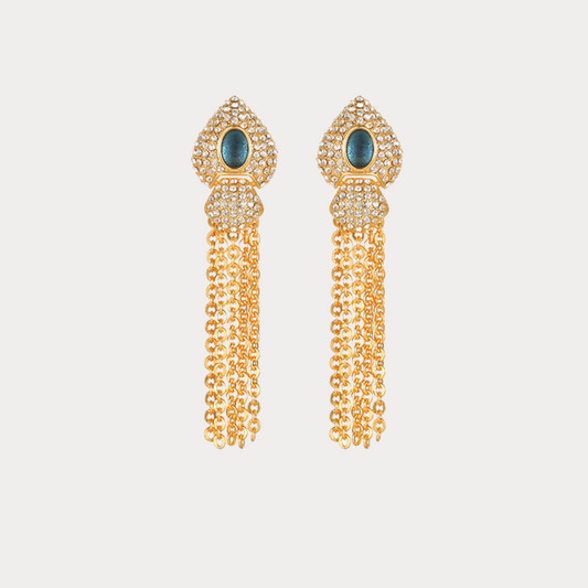 Vintage Midnight Tassel Earrings