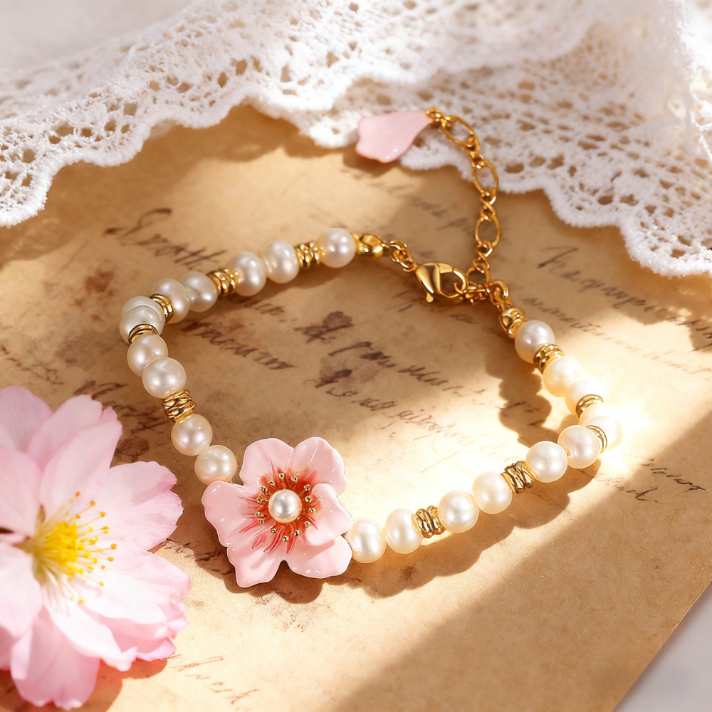 Sakura Pearl Bracelet