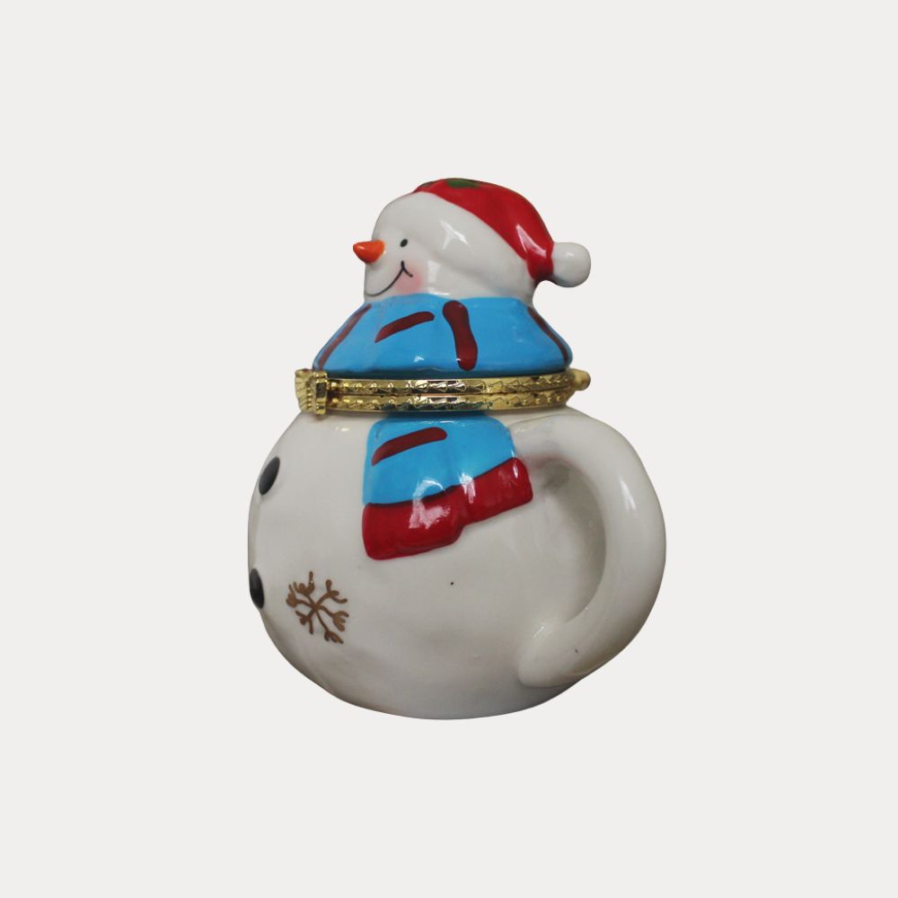 Snowman Teapot Trinket Box