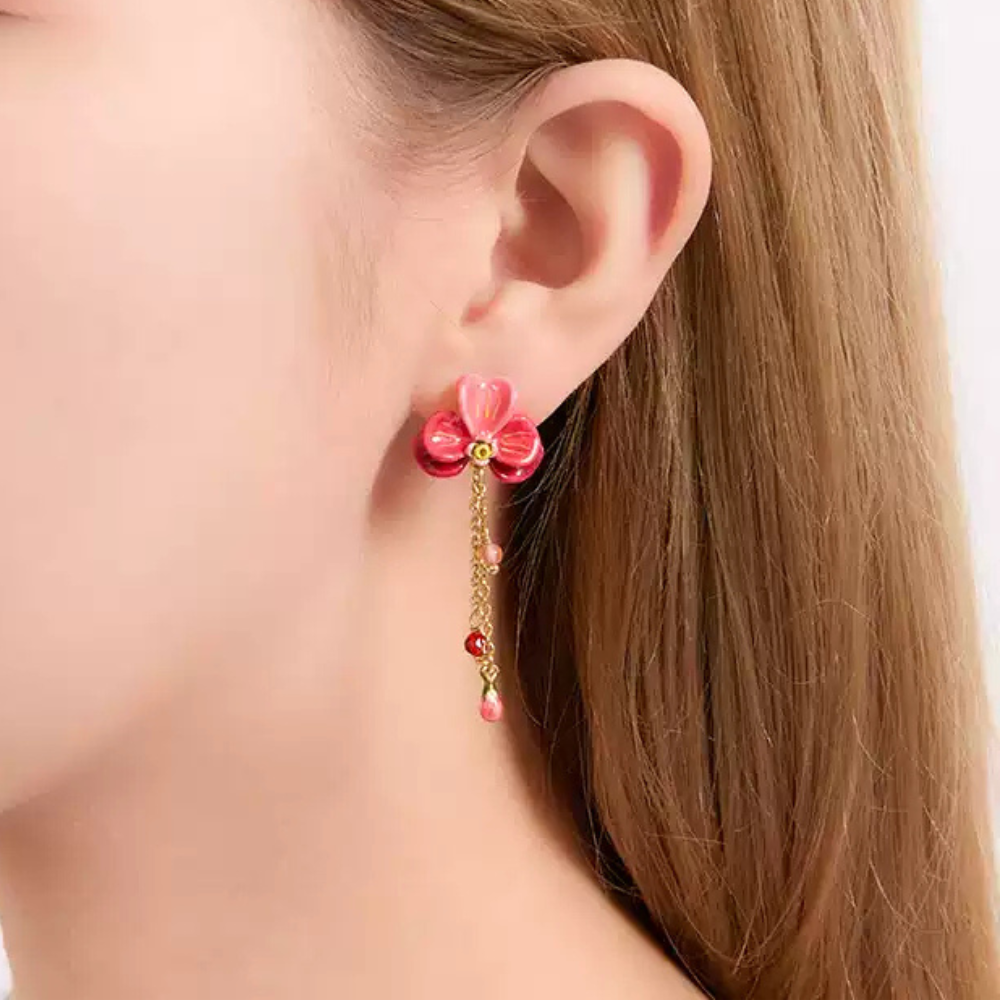 Bougainvillea Drop Earrings