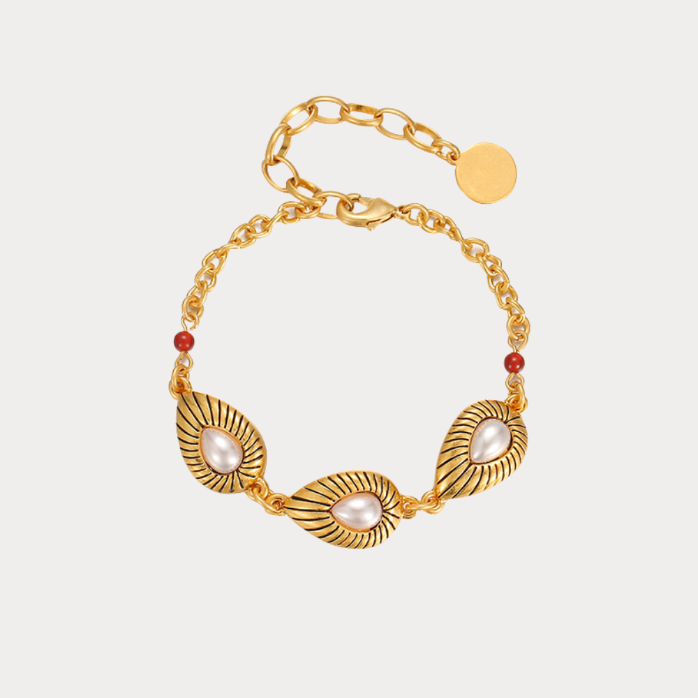 Vintage Gilded Oval Link Bracelet