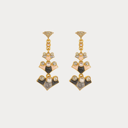 Vintage Petal Pearl Earrings