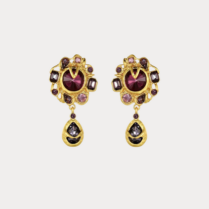 Vintage Royal Garnet Earrings