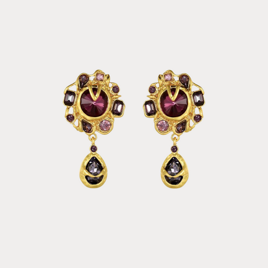 Vintage Royal Garnet Earrings