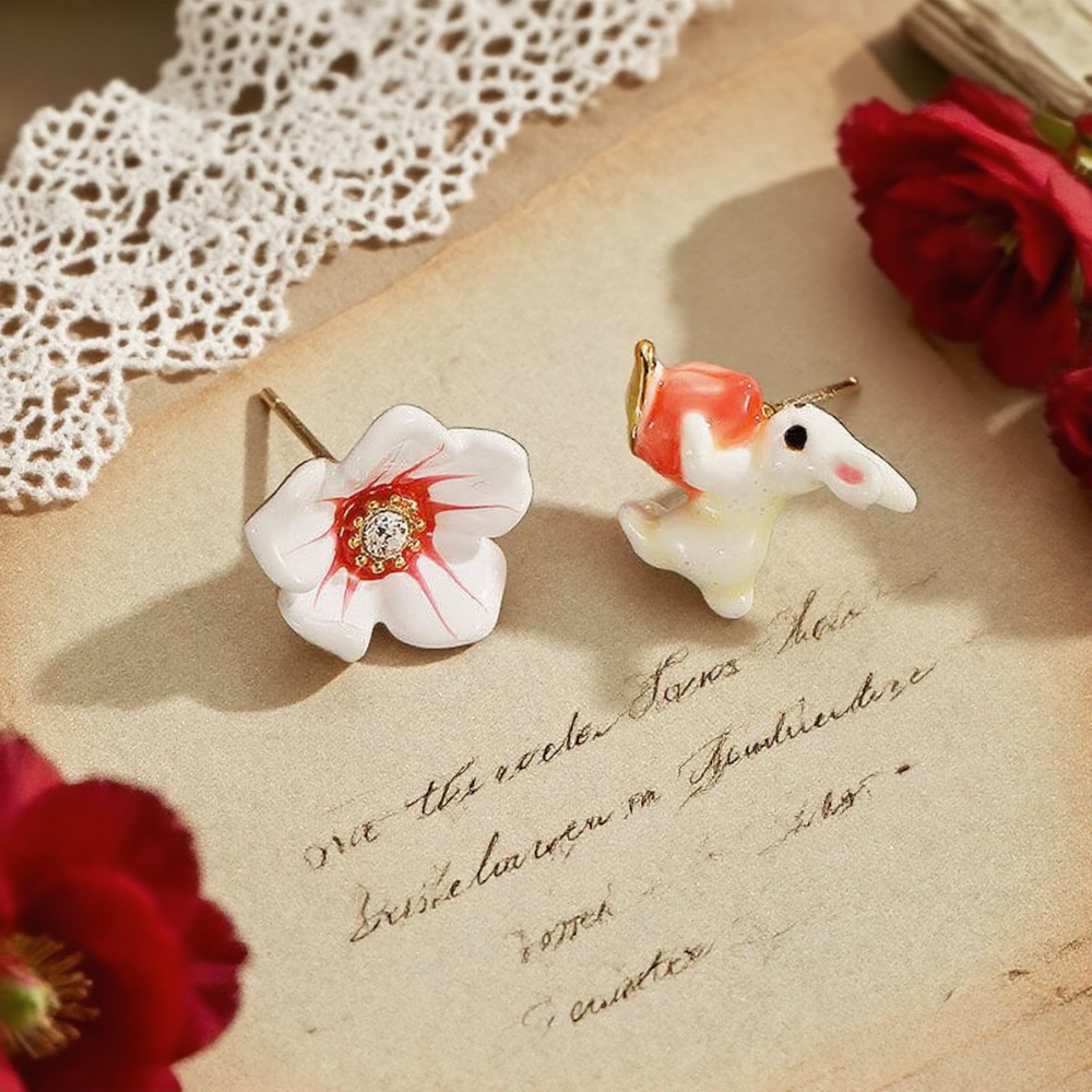 Cute Bunny Mismatched Earrings