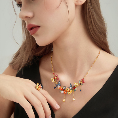 Persimmon Magpie Necklace