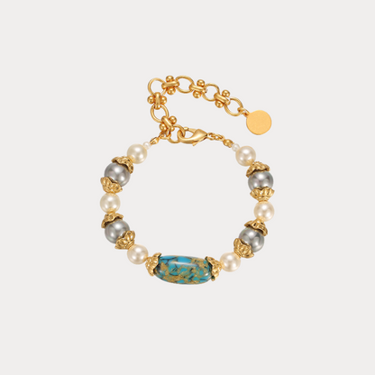 Vintage Ocean Gem Beaded Bracelet