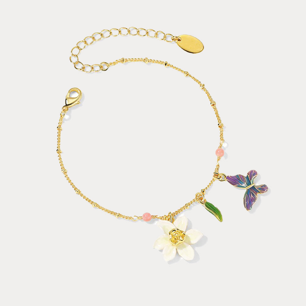 Daffodils & Butterfly Bracelet