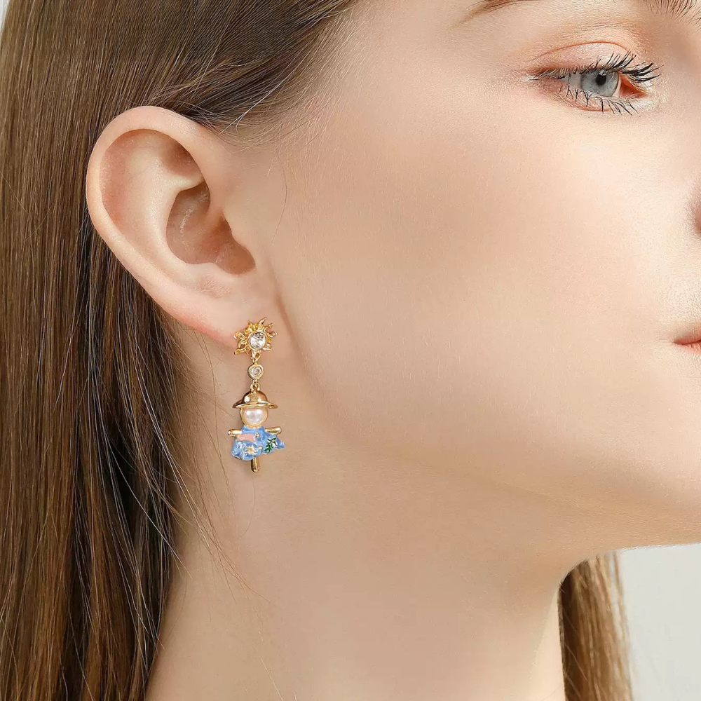 Scarecrow Asymmetrical Earrings
