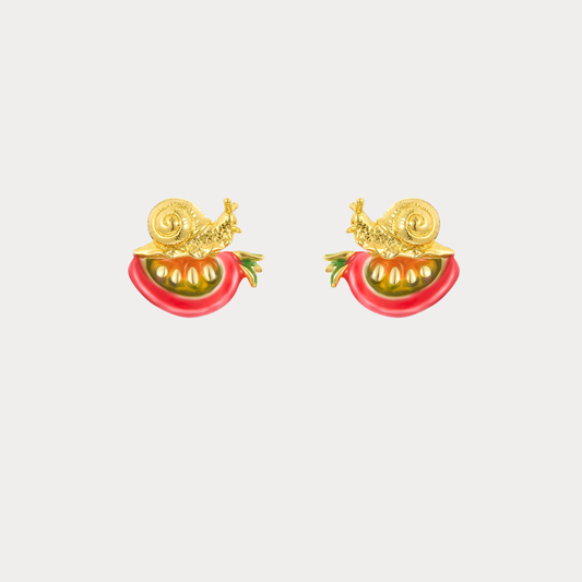 Tomato Stud Earrings