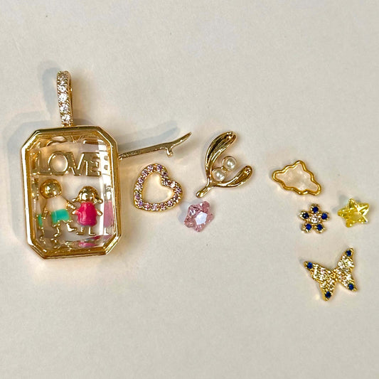 Personalized Octagon Charm Box Necklace