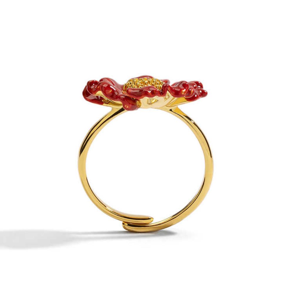 Red Daisy Ring