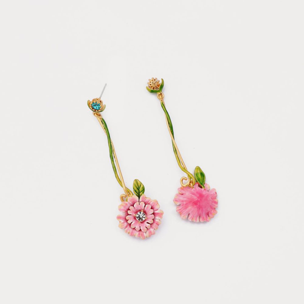 Pink Peony Earrings