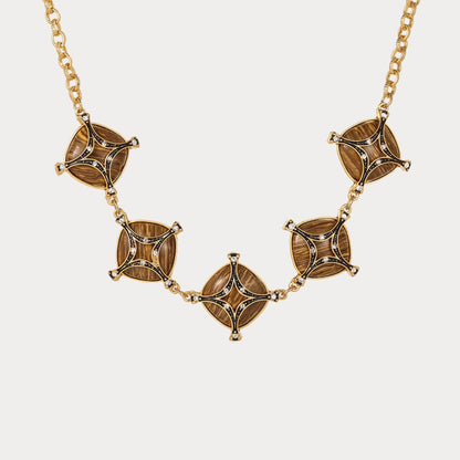 Vintage Cross Lattice Chrysoberyl Necklace