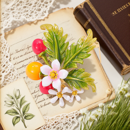 Cherry Tomato Brooch