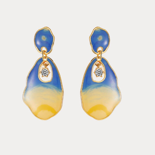 Blue Starry Night Drop Earring