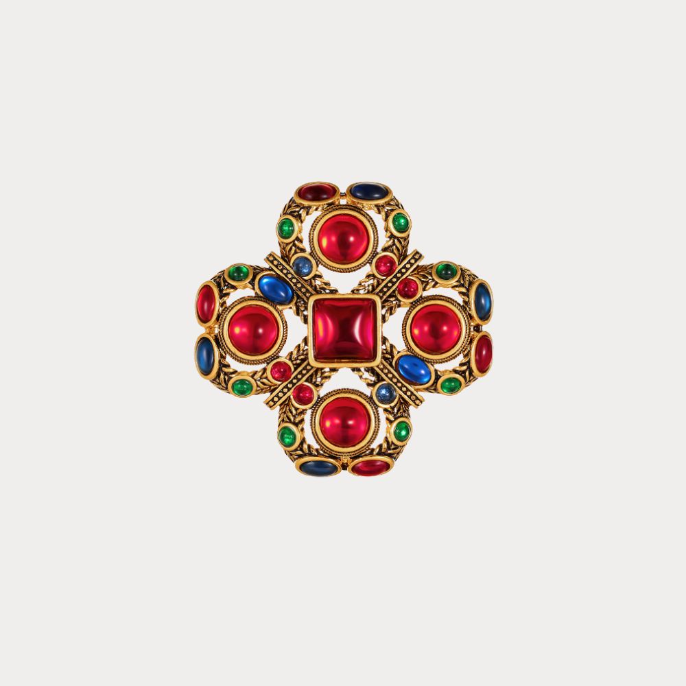 Vintage Scarlet Charm Brooch