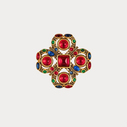 Vintage Scarlet Charm Brooch